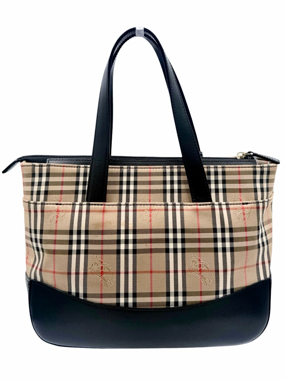 Burberry Haymarket Check canvas-Tote W/COA Giftable condition! - Picture 4 of 16
